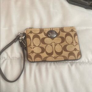 Coach Brown Wristlet